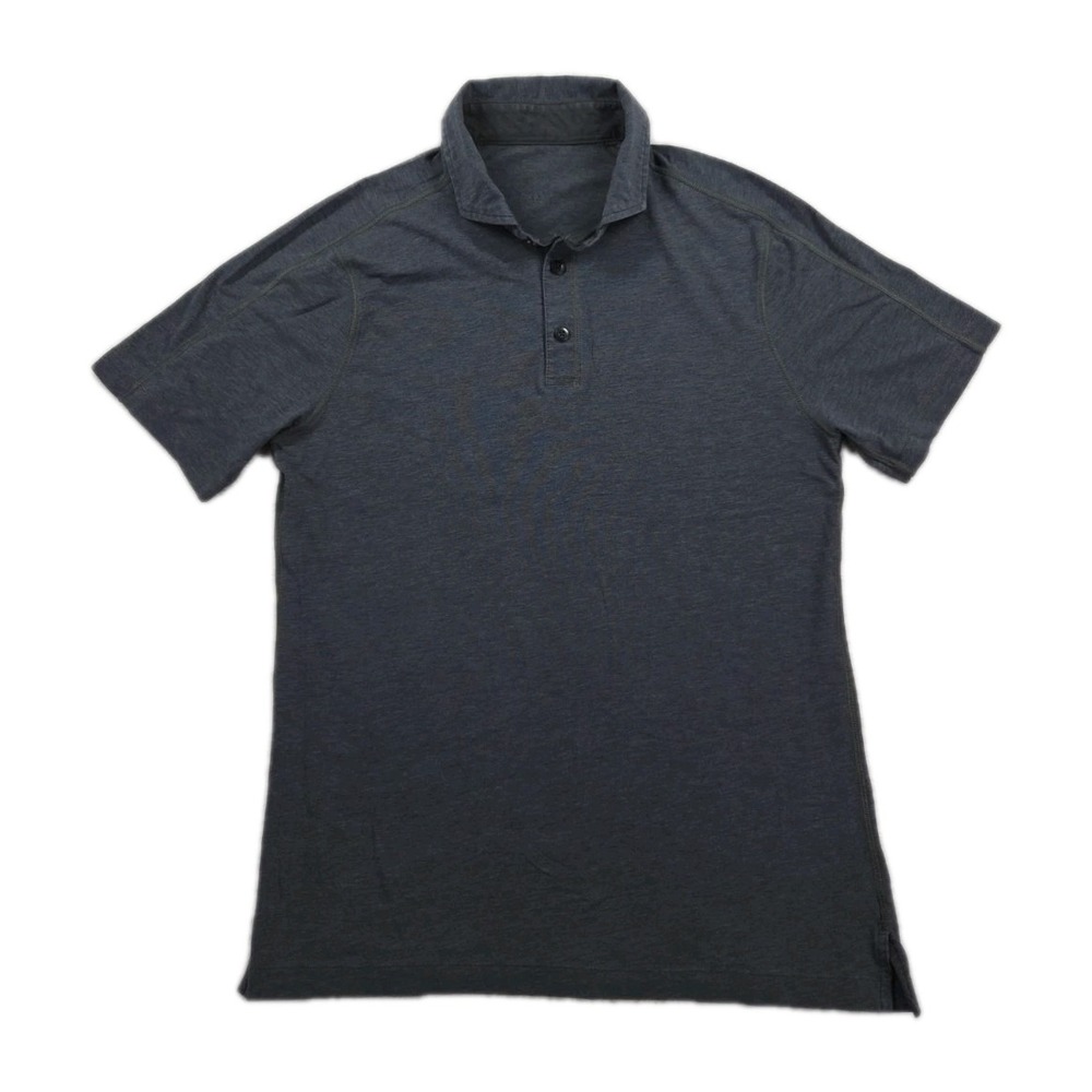 Lululemon‎ Polo Shirt Mens Medium Performance Stretch Short Sleeve